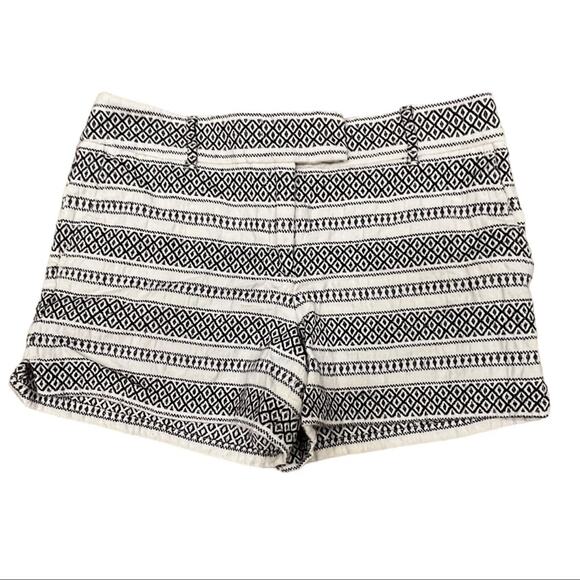 NWT LOFT The Riviera Short Black And Cream Shorts Mid Rise W/Pockets Size 10 - Picture 1 of 8